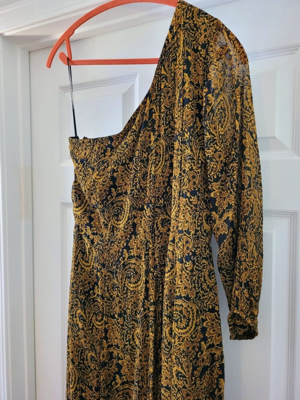 NWT Anthropologie Ollari Paisley One-Shoulder Jumpsuit, Size L - Picture 13 of 16